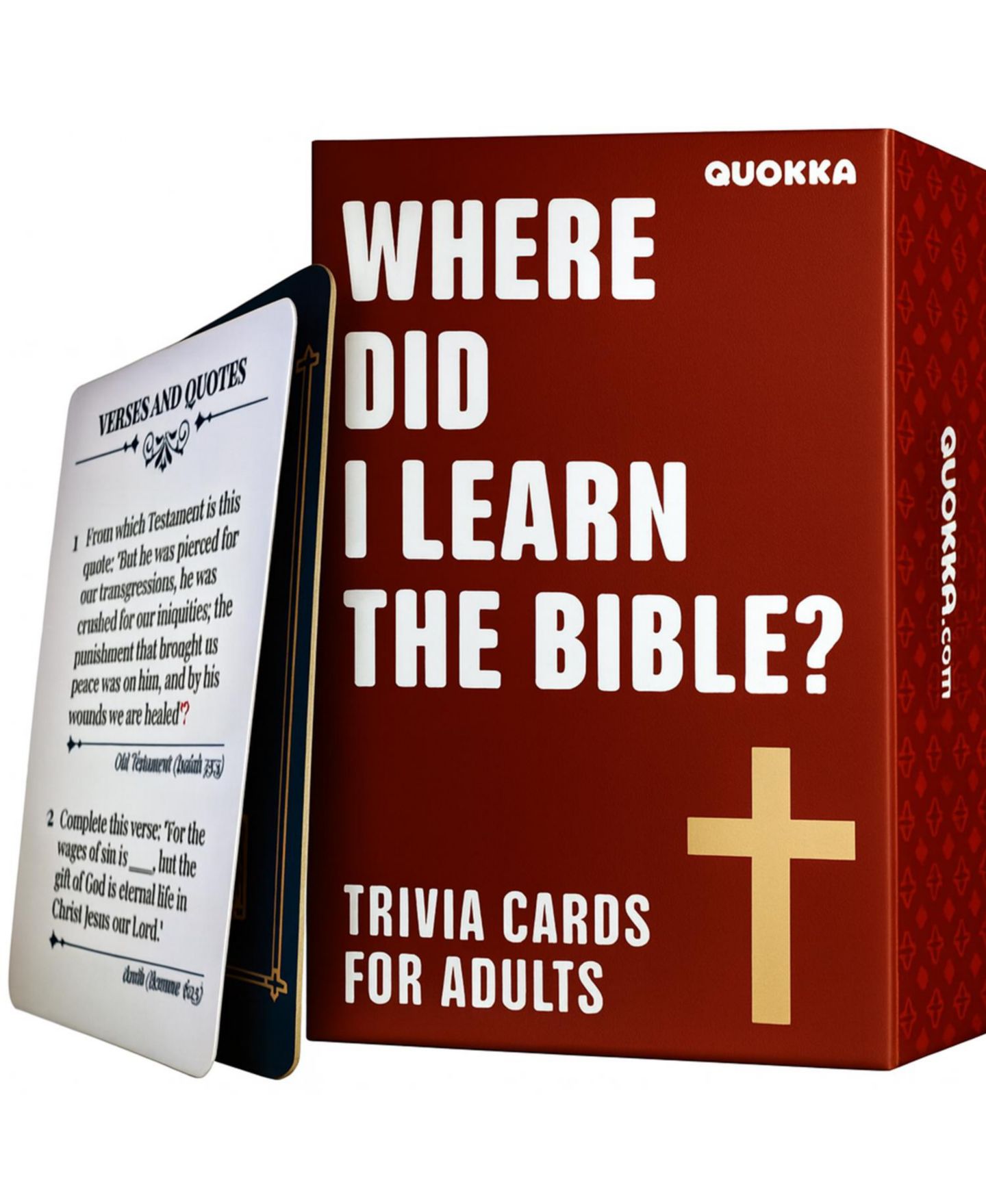 Детская карточная игра Quokka Rethink! Bible Trivia Family Card Game, 500 Cards, 14 Years & Up, цвет: 500christian — фото 1