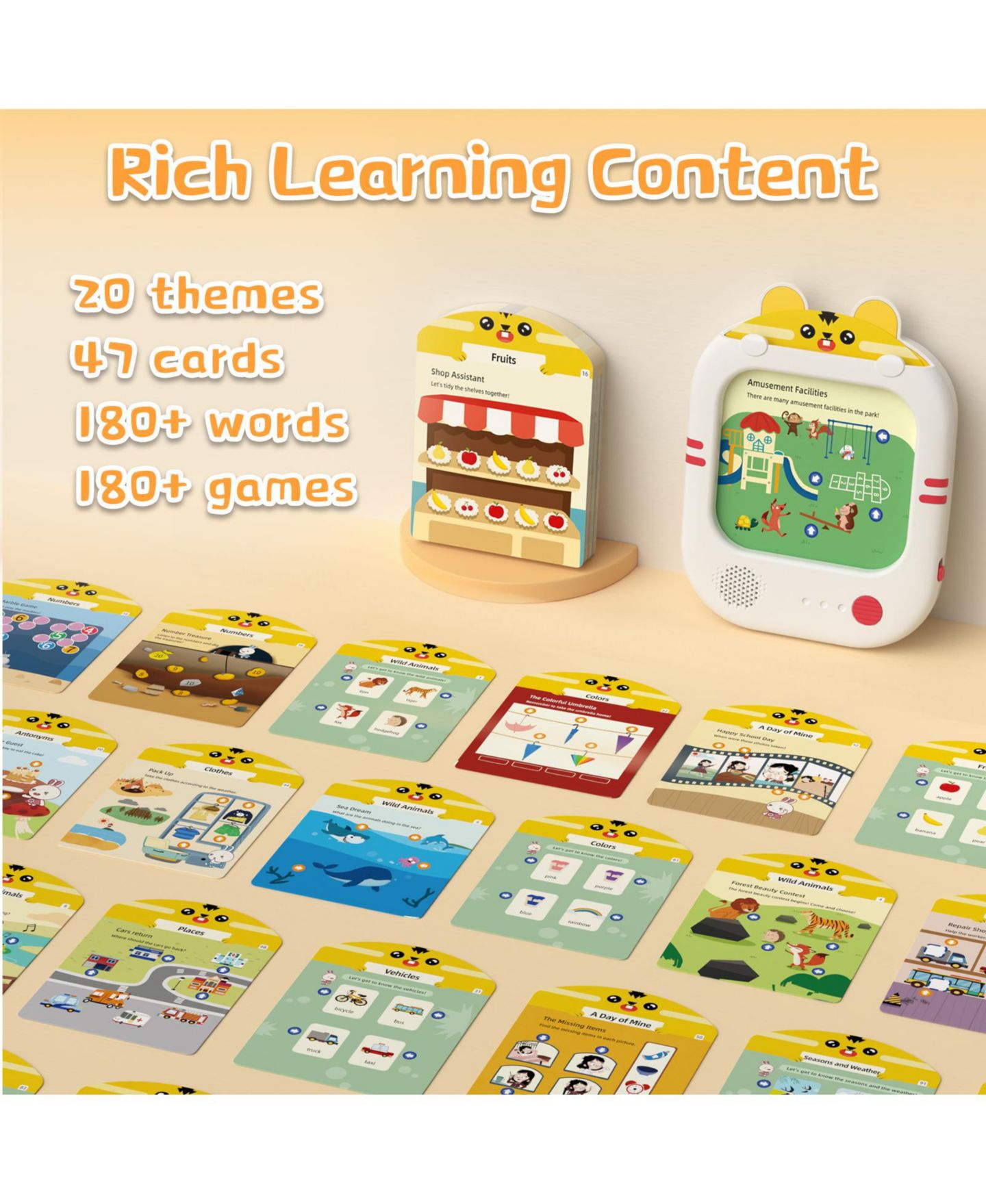 Детская игрушка Alilo Screen-Free Interactive Learning Tablet with Talking Flash Cards, Ages 2+ — фото 5