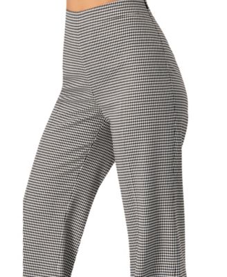 Women's Semi-flared Houndstooth Tailored Trousers