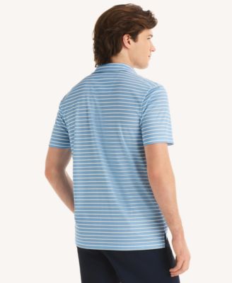 Men's Short-Sleeve Stripe Print Golf Polo Shirt