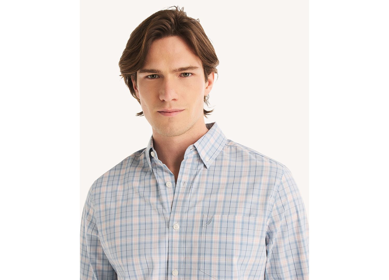 Men's Classic-Fit Long-Sleeve Plaid Shirt