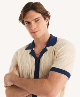 Men's Short-Sleeve Polo Sweater