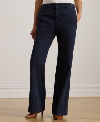 Petite High-Rise Flare Chino Pants