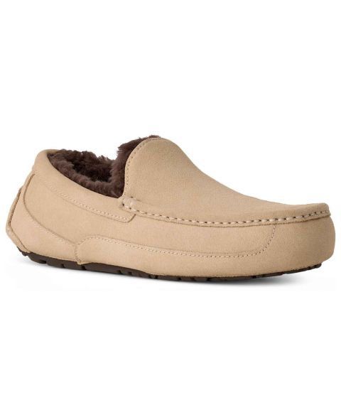Мужские тапочки UGG® Ascot Moccasin Slippers, цвет: Бежевый