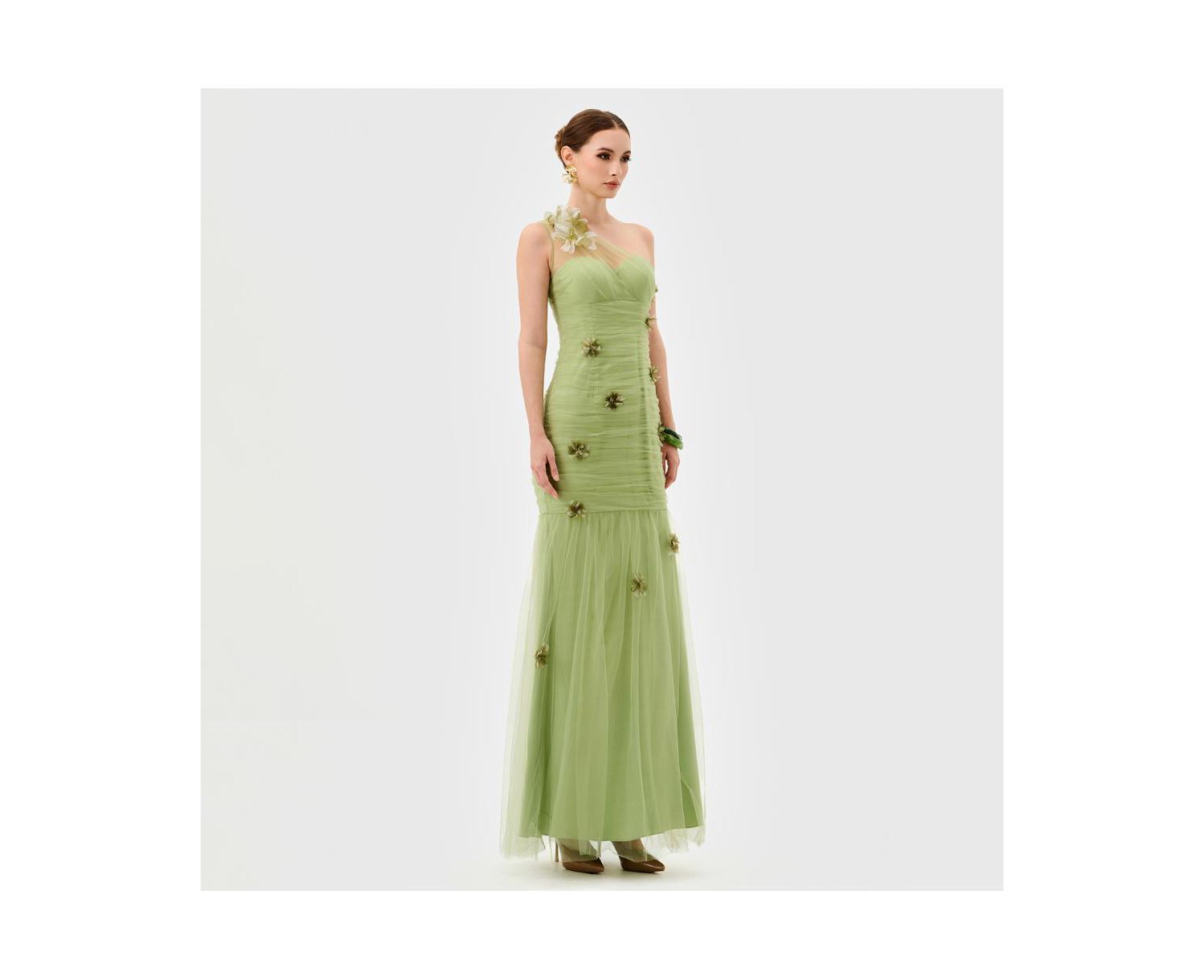 Women's Karoline One Shoulder Tulle Gown