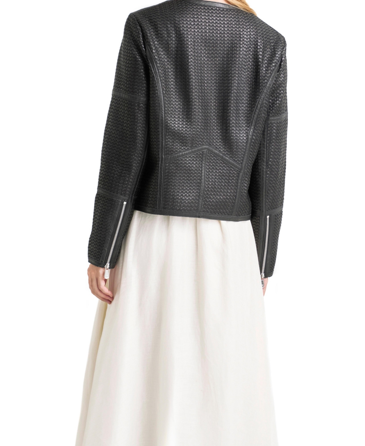 Velez Women's Woven Leather Jacket