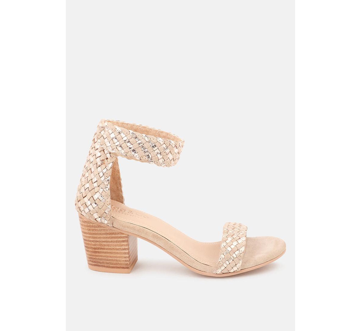 Carla Black Stacked Heel Sandal