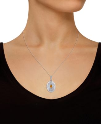 Citrine (3/8 ct. t.w.) Pendant Necklace in Sterling Silver (Also Available in Muti-Stones)