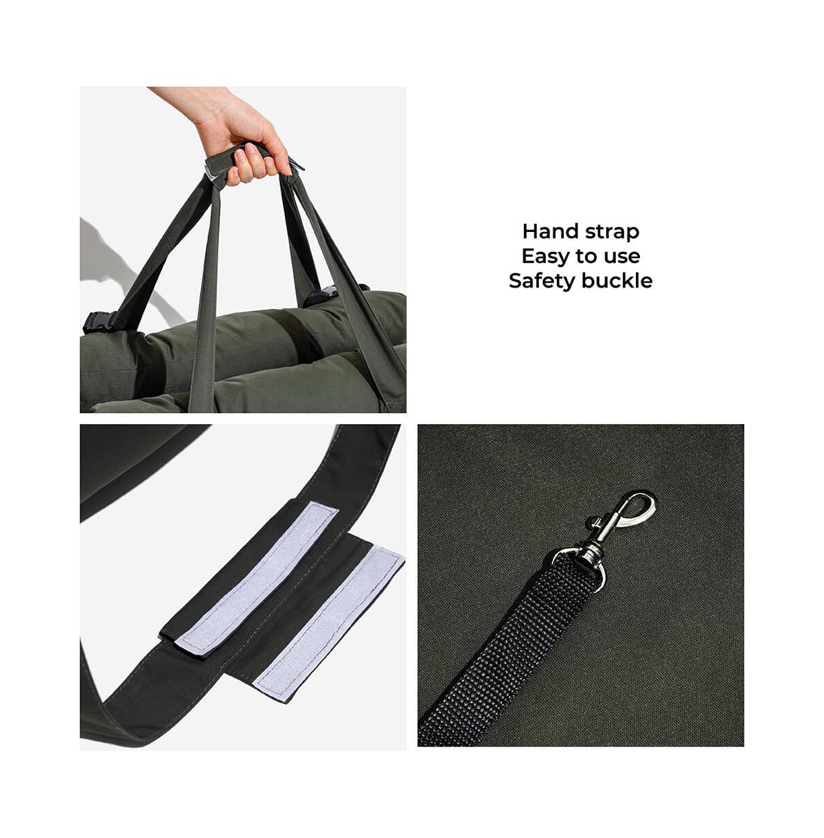 FunnyFuzzy Portable Leisure Outing Dog Car Single-Seat Bed, Stripe