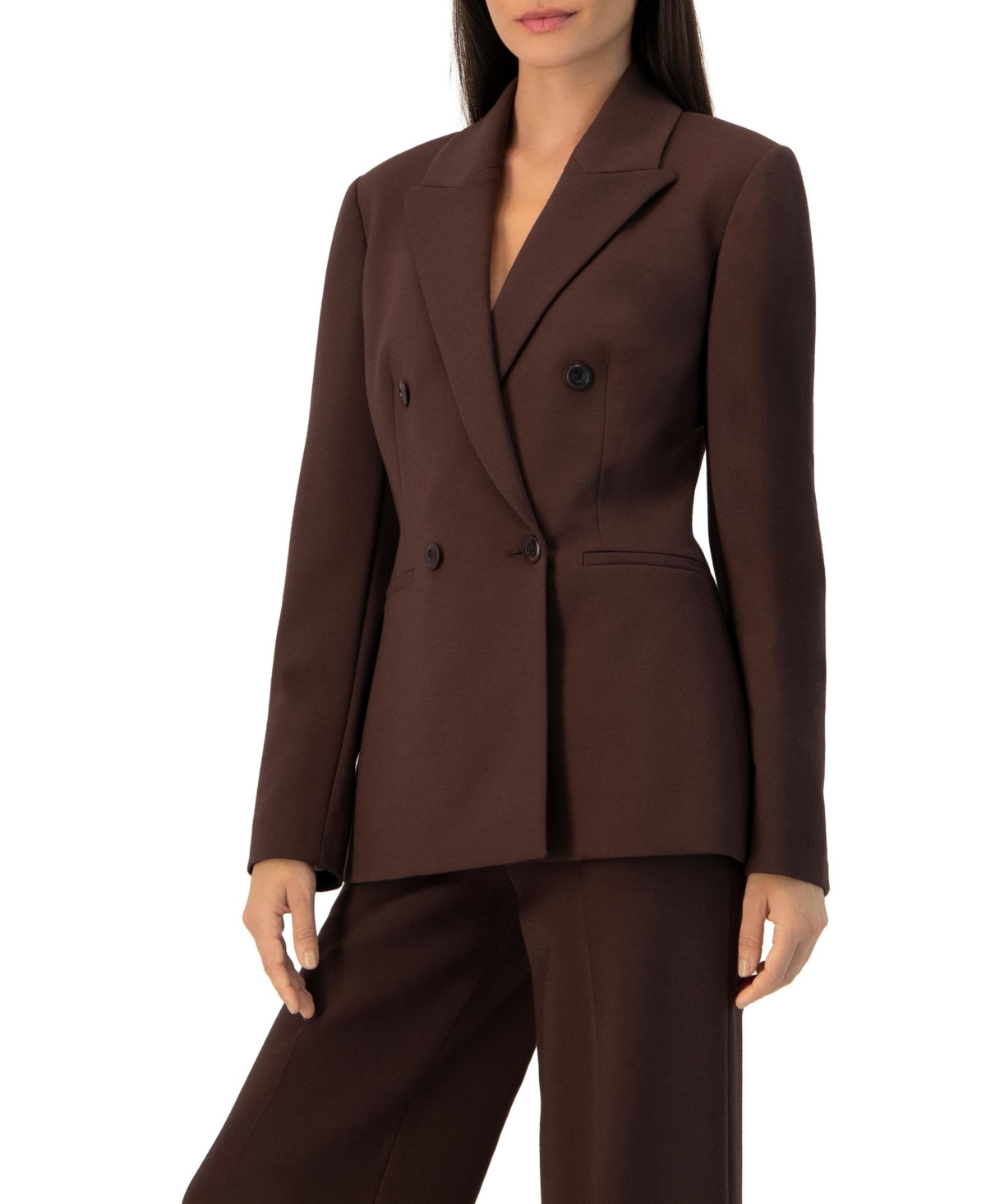 Ivonne Women's Tailored Double Breasted Blazer