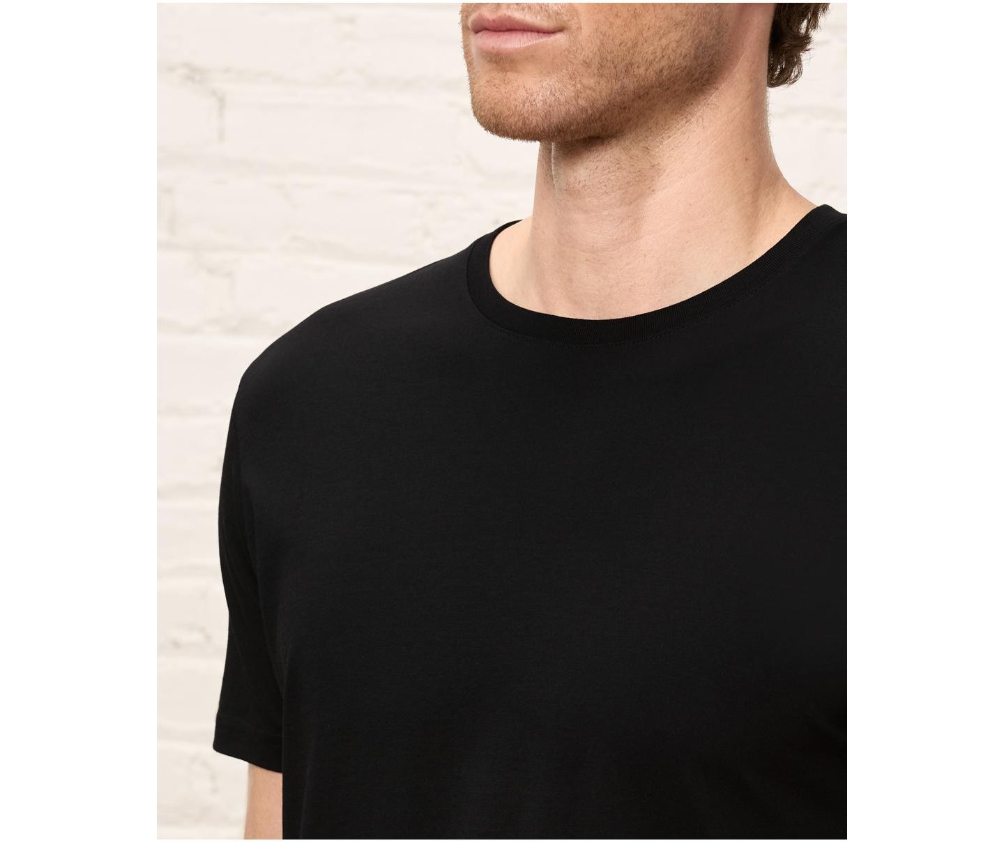 Мужская футболка Pact Organic Cotton Softspun Essential Crewneck, цвет: Чёрный — фото 2