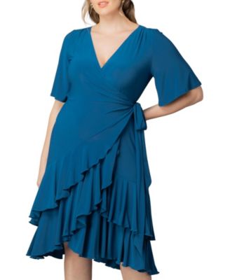 Plus Size Miranda Ruffle Wrap Dress