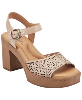 Women's Quinty Leather Platform Block Heel Dress Sandals