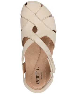 Women's Brentia Leather Criss-Cross Flat Sandals
