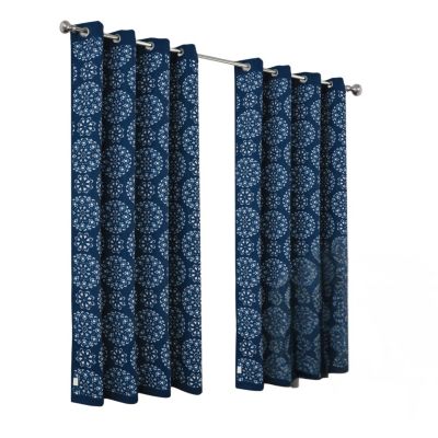 100% Polyester 190 GSM Tilley Revisible Blackout Grommet Curtain Panel