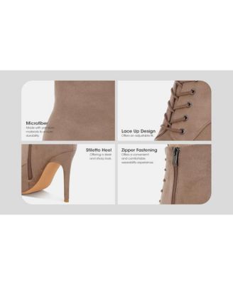Womens Nesta Stiletto Heel Lace  Boots