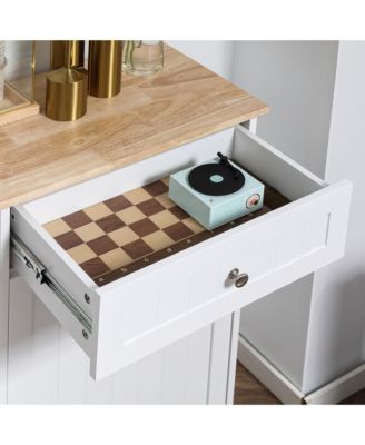 Hidden Trash Can Container Tilt Opening Kitchen Cabinet Bin