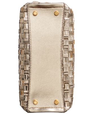 Metallic Woven Small Crossbody Bag