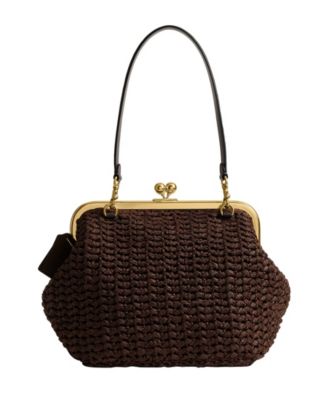 Kisslock Medium Straw Frame Bag 27