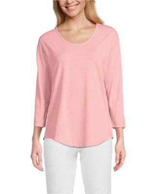 Women's 3/4 Sleeve Lightweight Jersey Shirttail Tee