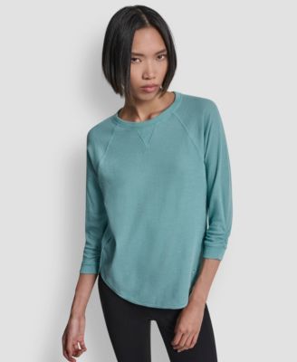 Women's Mini Slub Waffle Three-Quarter-Sleeve T-Shirt