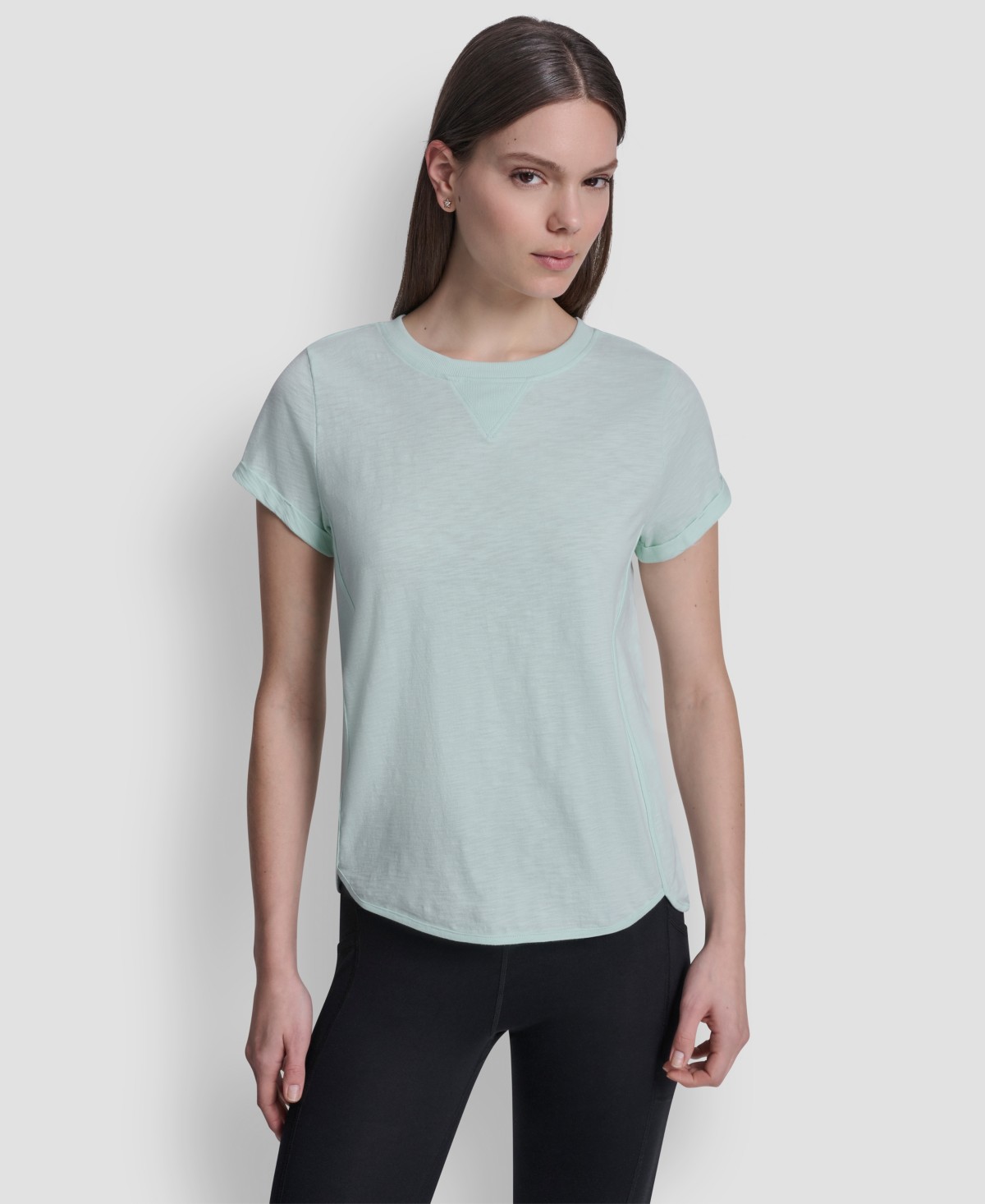Женские DKNY Sport Women's Crew Neck Roll-Sleeve Top — фото 1