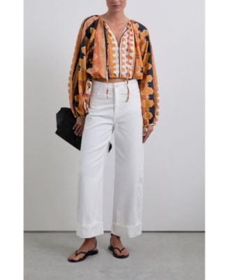 Women's Folded Denim Pant