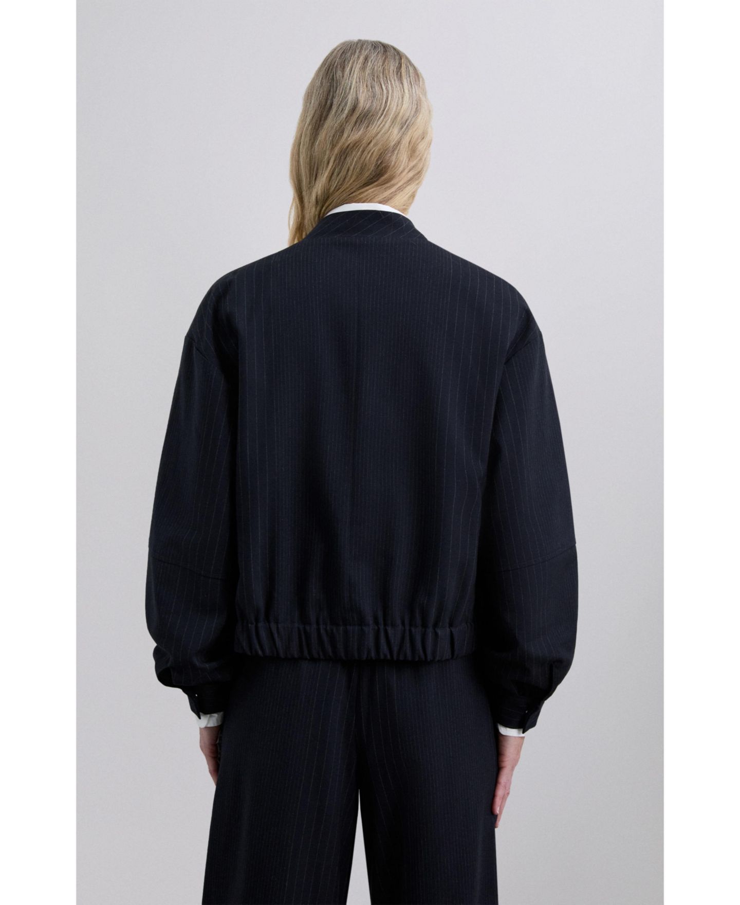 Женская куртка Scalpers Belt pocket bomber, цвет: Тёмный синий — фото 2