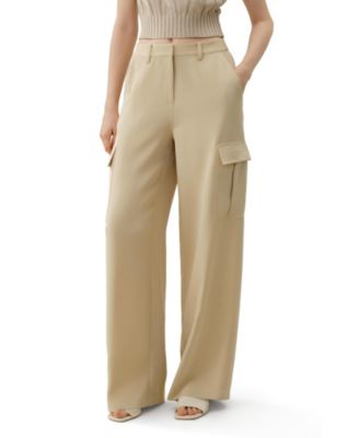 Women's Silk Crepe Cargo Pant