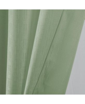100% Polyester 140 GSM Sedona Jacquard Grommet Curtain Panel 54" x 90" Sage