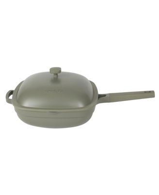 Northvale 5.3 Qt Ceramic Nonstick Saute Pan with Lid & Steamer Basket, Cast Aluminum, Induction Ready Base, Soft Touch Handle