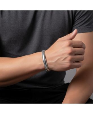 Modern High-Polish Sleek Snake Chain Omega Bracelet