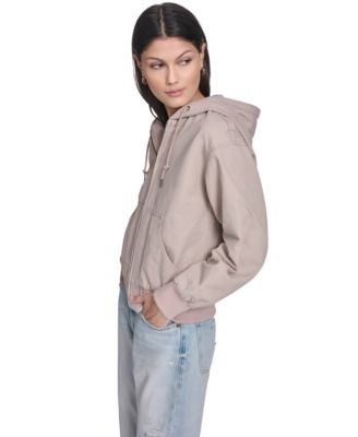 Women's Relaxed Hooded Bomber Jacket