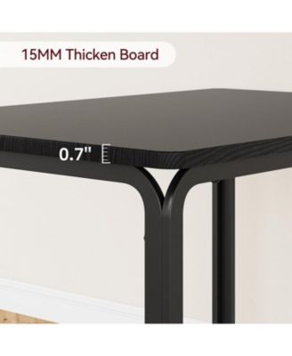  3 Piece Dining Table Set for 2 Metal Frame Wood Kitchen Table and 2 Chairs Small Dining Furniture Set for Small Space Apartment Dining Room