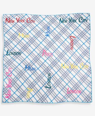 Women's Printed Satin Square Scarf, Macy's Exclusive- Molly Rogers Capsule Collection
