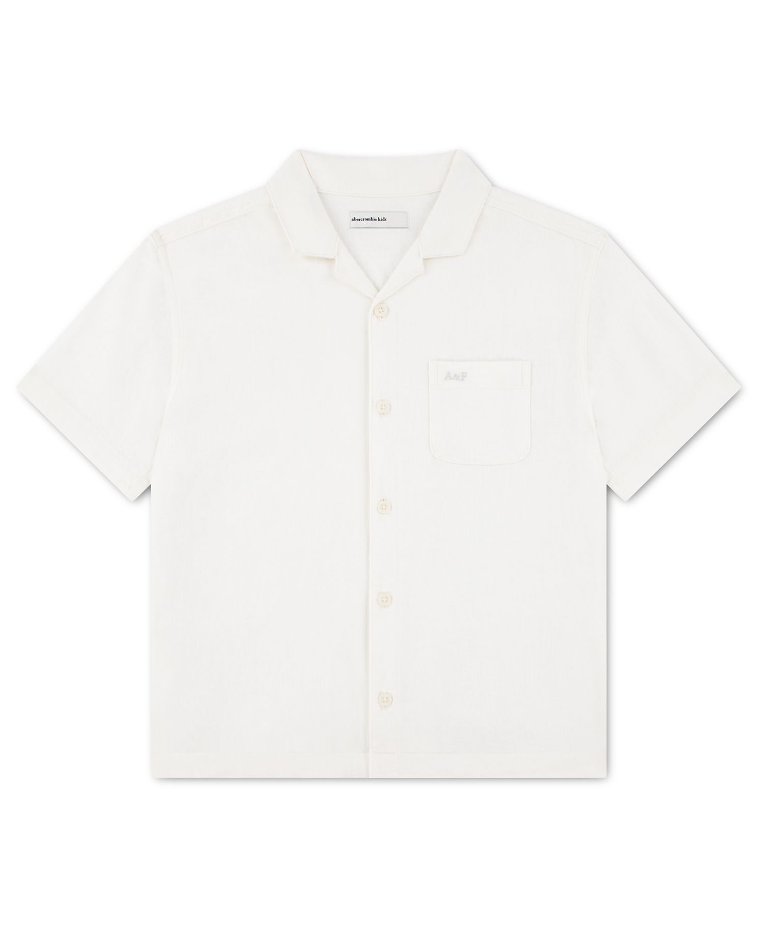 Boys' Short-Sleeve Linen Camp Shirt