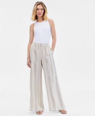 Petite Wide-Leg Pull-On Pants