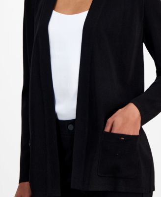 Women's Fine Rib Open-Front Malibu Cardigan