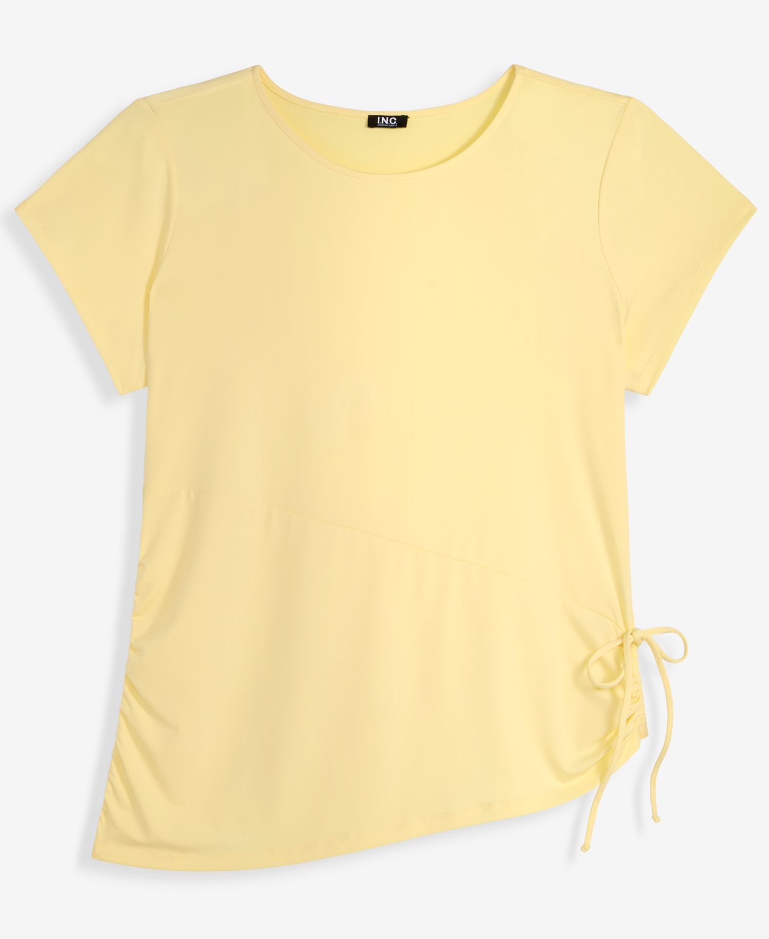 Plus Size Tie-Side Cap-Sleeve Top