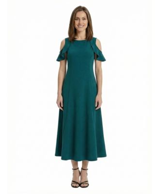 Petite Ruffle-Sleeve Maxi Dress