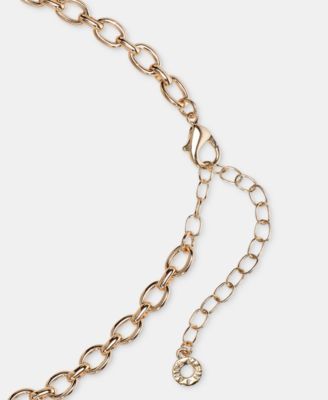 Textured Flower Statement Necklace, 16" + 3" extender