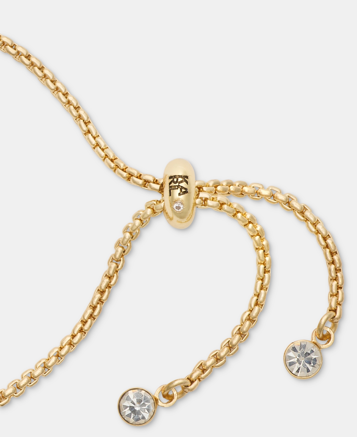 Karl Lagerfeld Paris Gold-Tone Turquoise Three-Row Karl Stone Slider Bracelet