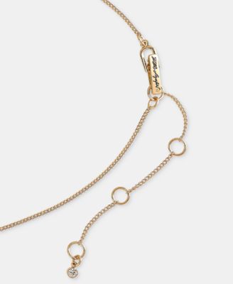 Gold-Tone Pav&eacute; Orchid Pendant Necklace