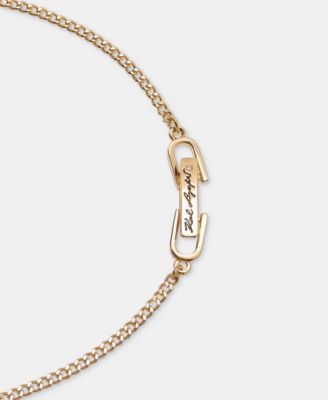 Gold-Tone 36" Pav&eacute; Orchid Strandage Necklace