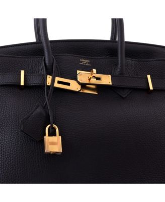 Birkin 30 Handbag Black Togo with Rose Gold Hardware