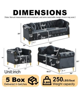 Velvet Chesterfield sofa with copper stud detailing & tufted buttons.