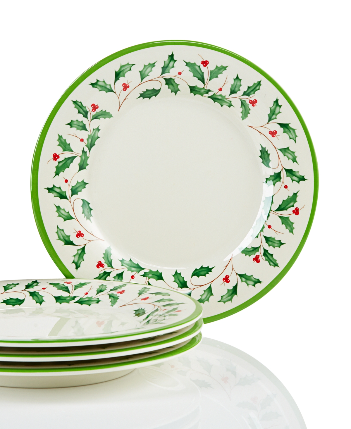 Holiday 4-piece Melamine Accent Plate Set - Ivory