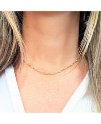 Enamel Heart Link Necklace 14K Gold-Plated Sterling Silver