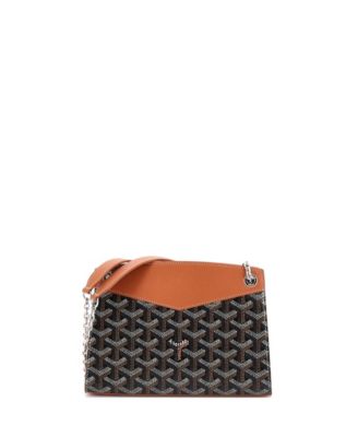 Mini Structured Rouette Chain Shoulder Bag Coated Canvas