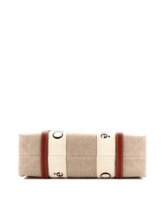 Medium Woody Tote Canvas with Leather